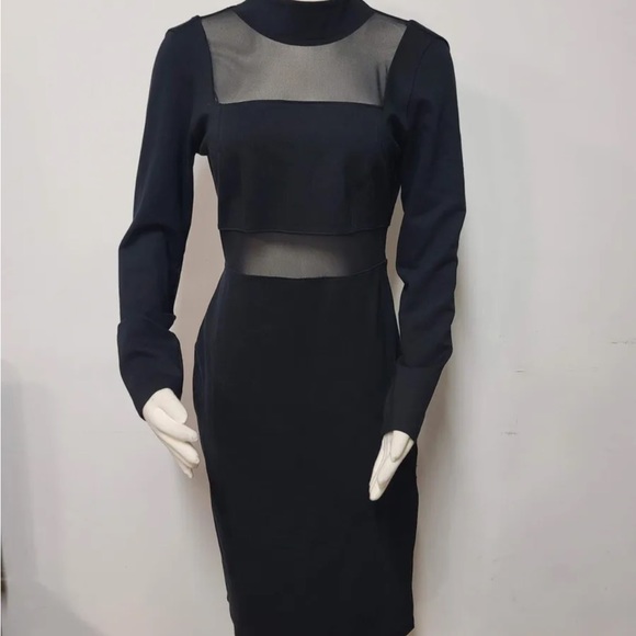 Anthropologie Maeve Sheer Side-Slit Dress Size L - Picture 4 of 4